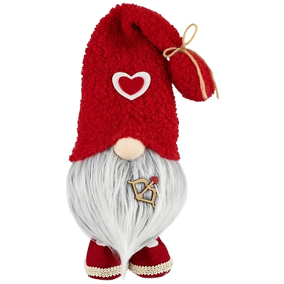 19.5" Valentine's Day Gnome Figurine with Bow & Arrow