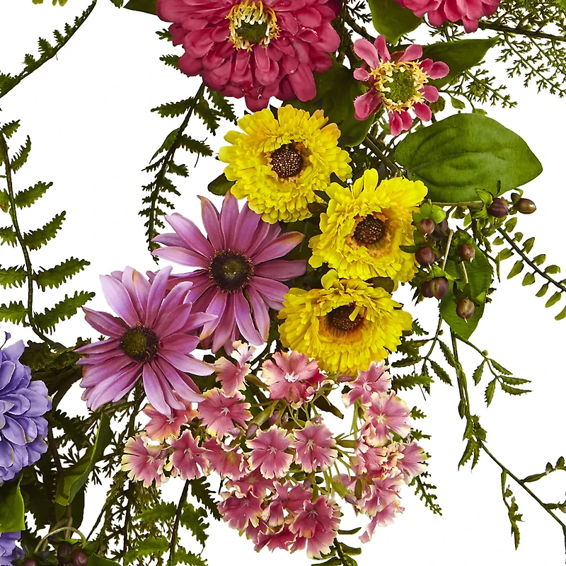 22" Mixed Flower Wreath
