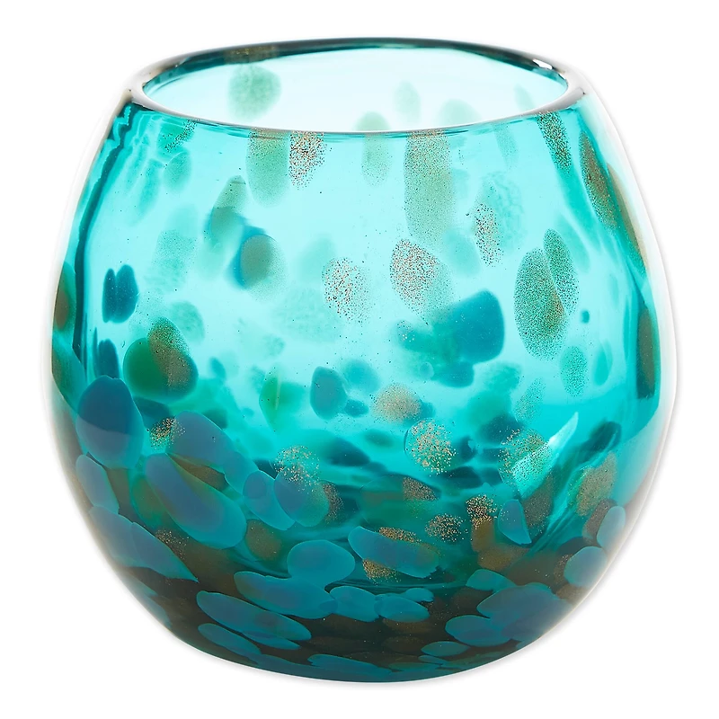 4" Aqua Bowl Vase