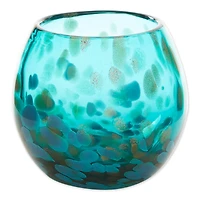4" Aqua Bowl Vase