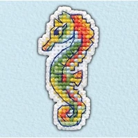 Oven Badge - Seahorse Cross Stitch Kit