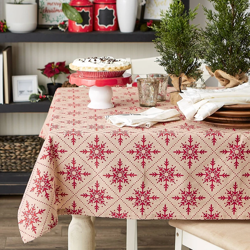 DII® Scandinavian Snowflakes Tablecloth