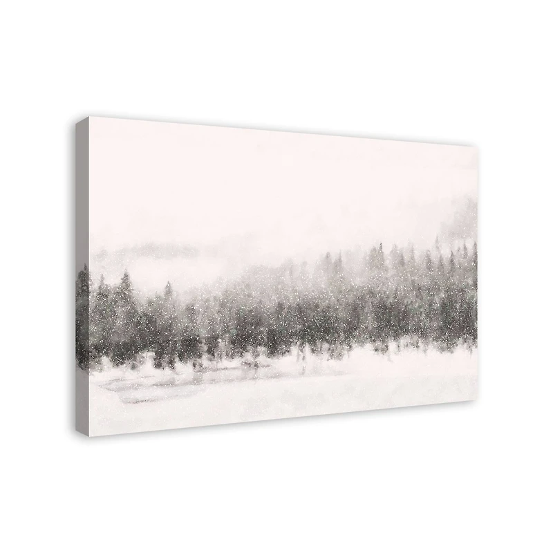 Calm Snowy Trees 36x24 Canvas Wall Art