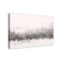 Calm Snowy Trees 36x24 Canvas Wall Art