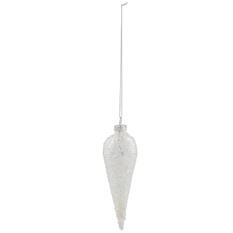 6.25" Clear Glass Winter Icicle Ornament