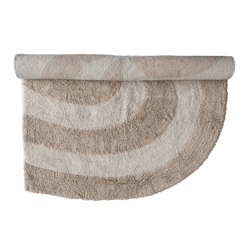 Hello Honey® 3ft. x 4.5ft. Tan & Beige Spiral Cotton Tufted Rug