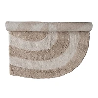 Hello Honey® 3ft. x 4.5ft. Tan & Beige Spiral Cotton Tufted Rug