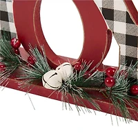Glitzhome® Christmas Plaid Joy & Noel Table Décor Set