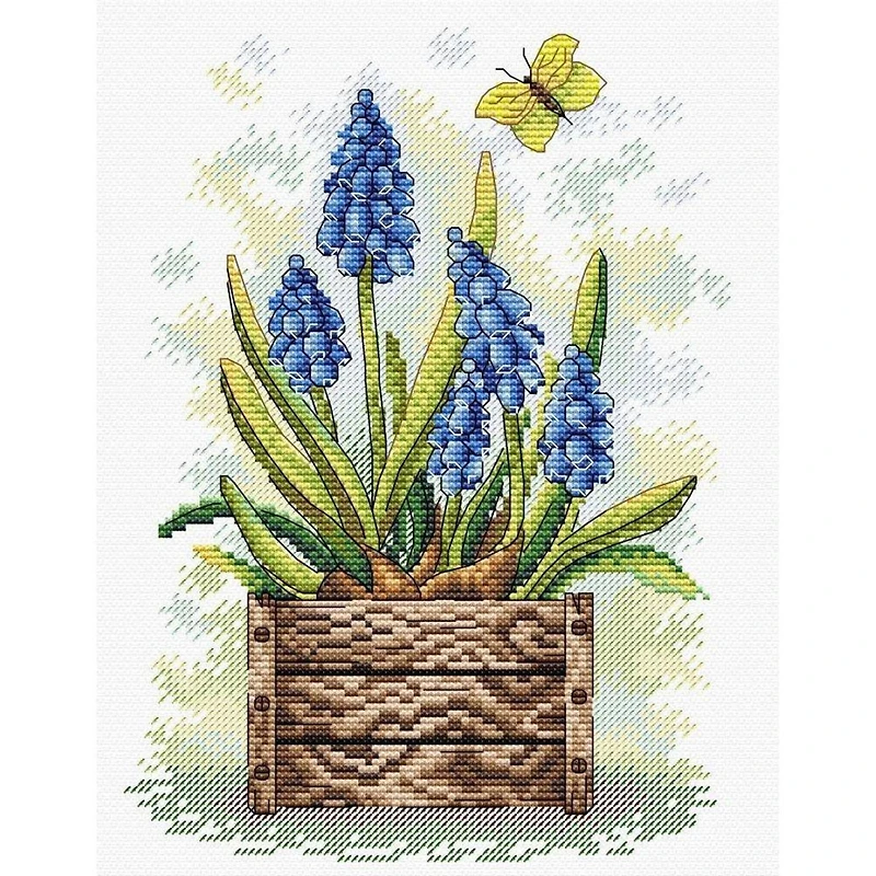 MP Studia Sapphire Flower Cross Stitch Kit