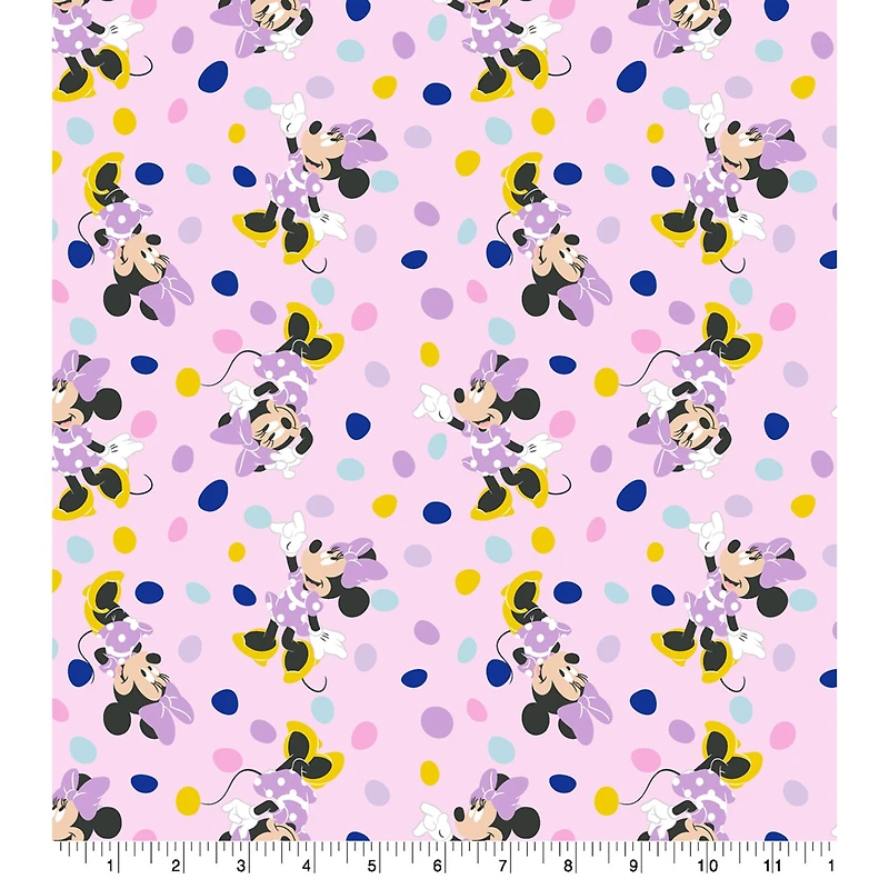Disney® Minnie Mouse Pink & Purple Sweet Polka Dot Cotton Fabric