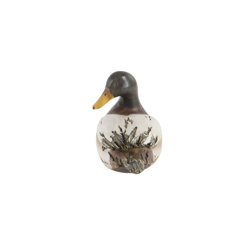 Beige Rustic Polystone Duck Sculpture Set