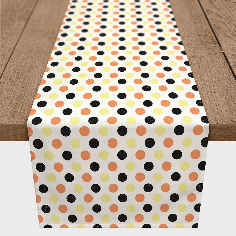 90" Retro Polka Dots Poly Twill Table Runner
