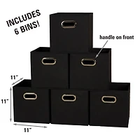 6 Pack Household Essentials 11" Fabric Storage Bins