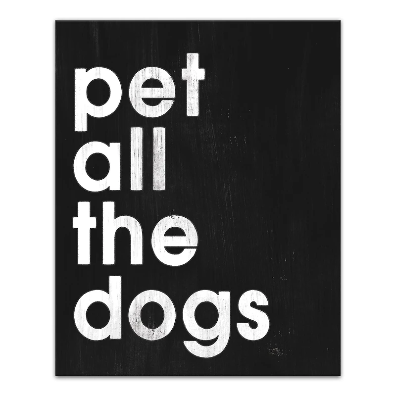 Pet All The Dogs 16" x 20" Canvas Wall Art