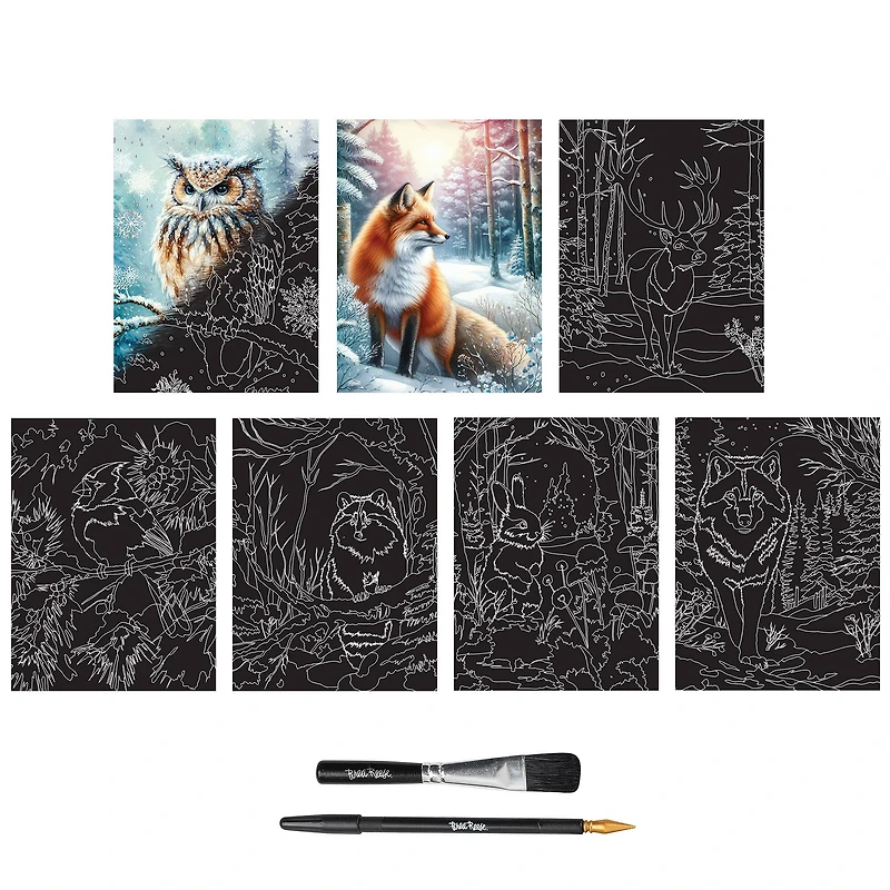 Brea Reese™ 6" x 8" Winter Woodlands Scratch Art Paper Pad