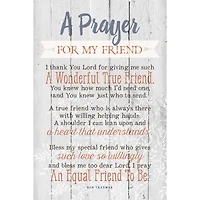 Prayer For My Friend Wood Plaque