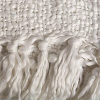 Lux  Weave Throw 50" x 60", Ivory