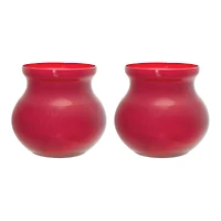 6" Red Glass Vases, 2ct.