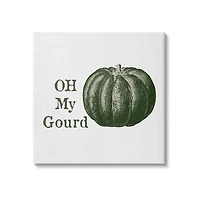 Stupell Industries Oh My Gourd Fall Pumpkin Canvas Wall Art