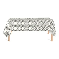 Gray Cream Tile Tablecloth