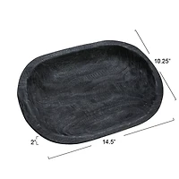 Hello Honey® 14.5" Hand-Carved Paulownia Wood Bowl