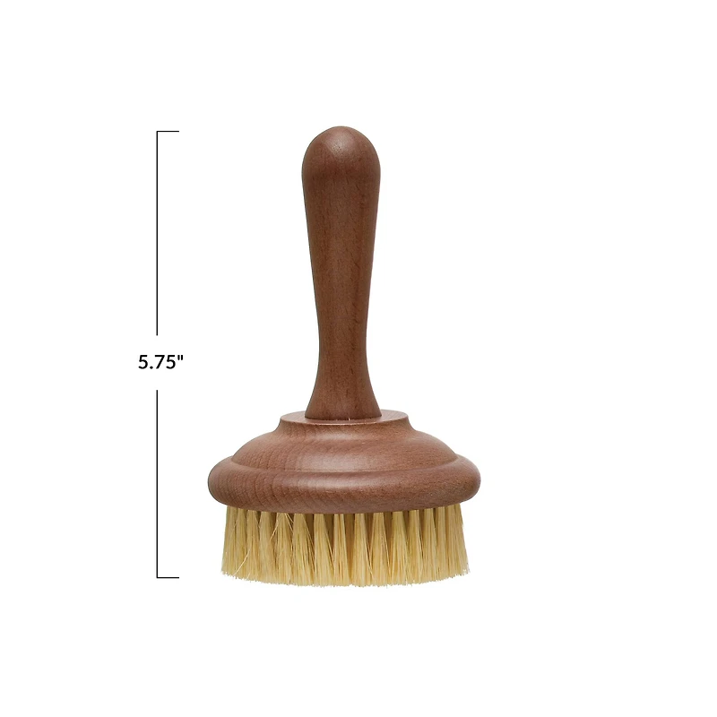 Hello Honey® 6" Brown Carved Wood Dish Brush