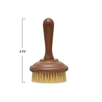 Hello Honey® 6" Brown Carved Wood Dish Brush