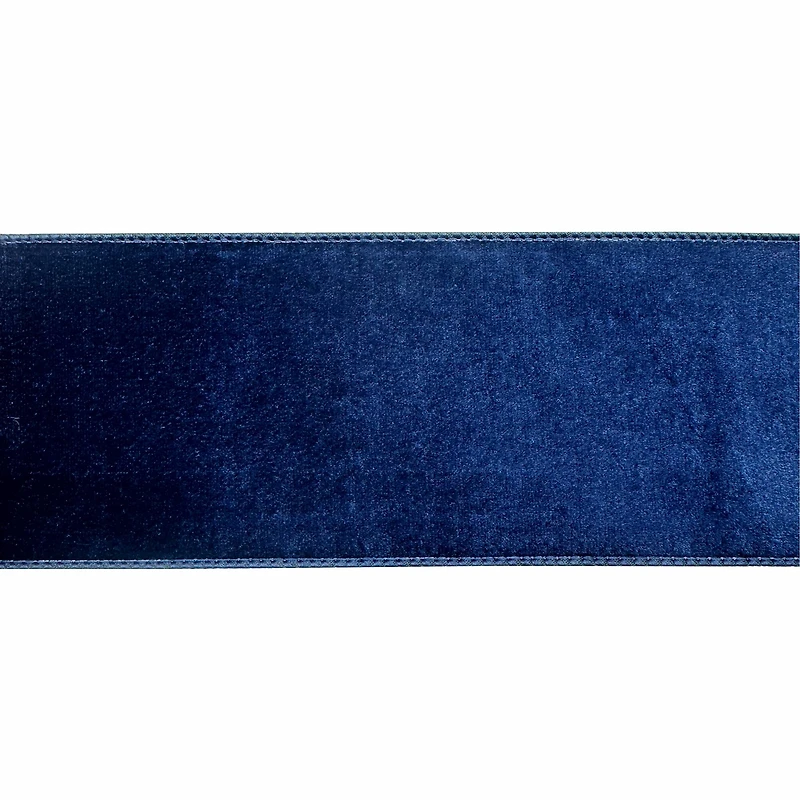 3.5" x 25ft. Navy Wired Velvet Ribbon by Celebrate It®