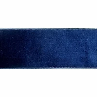 3.5" x 25ft. Navy Wired Velvet Ribbon by Celebrate It®
