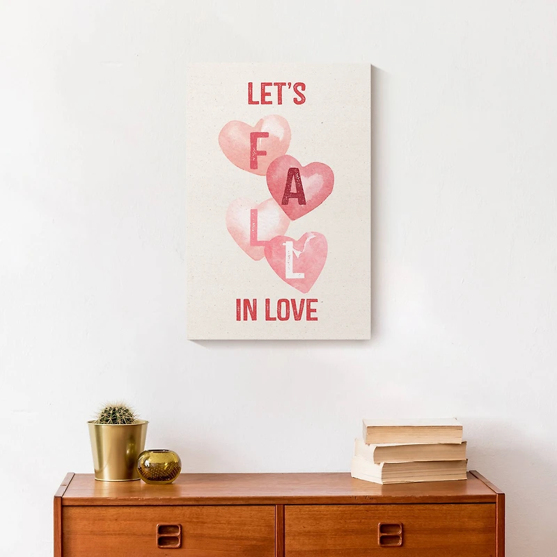 Let's Fall In Love Canvas Wall Art