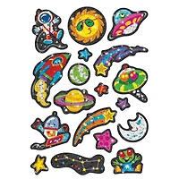 Trend Enterprises® Sparkly Space Stuff Sparkle STICKERS®, 6 Packs of 36