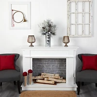 2.5ft. Frosted Greenery & Pinecone with Plaid Bow in Decorative Tin Artificial Christmas Arrangement