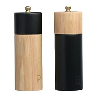 Hello Honey® Two-Tone Rubber Salt & Pepper Mills