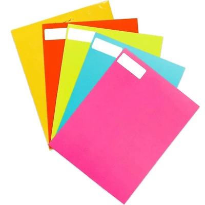JAM Paper Assorted Bright Colors Return Address Labels, 5 Packs of 120