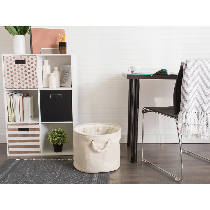 DII® Large Round Variegated Polyester Bin