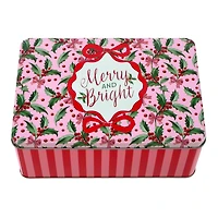 Merry and Bright Rectangle Christmas Tin by Makery™