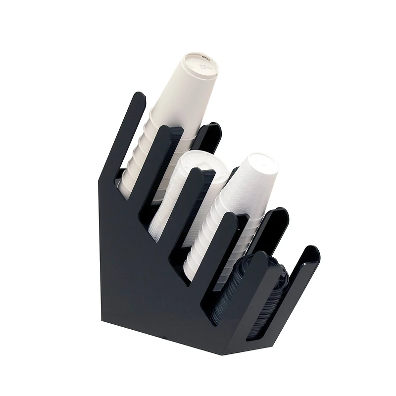 Mind Reader 4 Compartment Acrylic Cup & Lid Storage Organizer