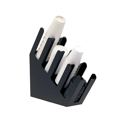 Mind Reader 4 Compartment Acrylic Cup & Lid Storage Organizer