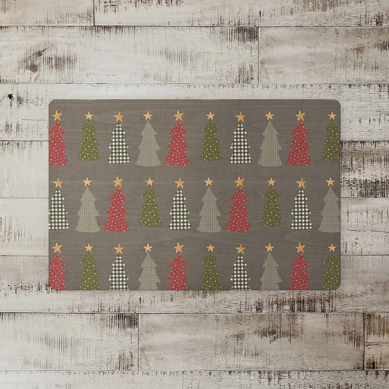 Gray Tree Pattern Floor Mat