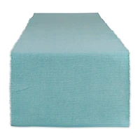 DII® 108" Aqua & White 2-Tone Ribbed Table Runner