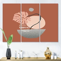 Designart - Tropical Palm Leaf & Abstract Geometry Shapes IV