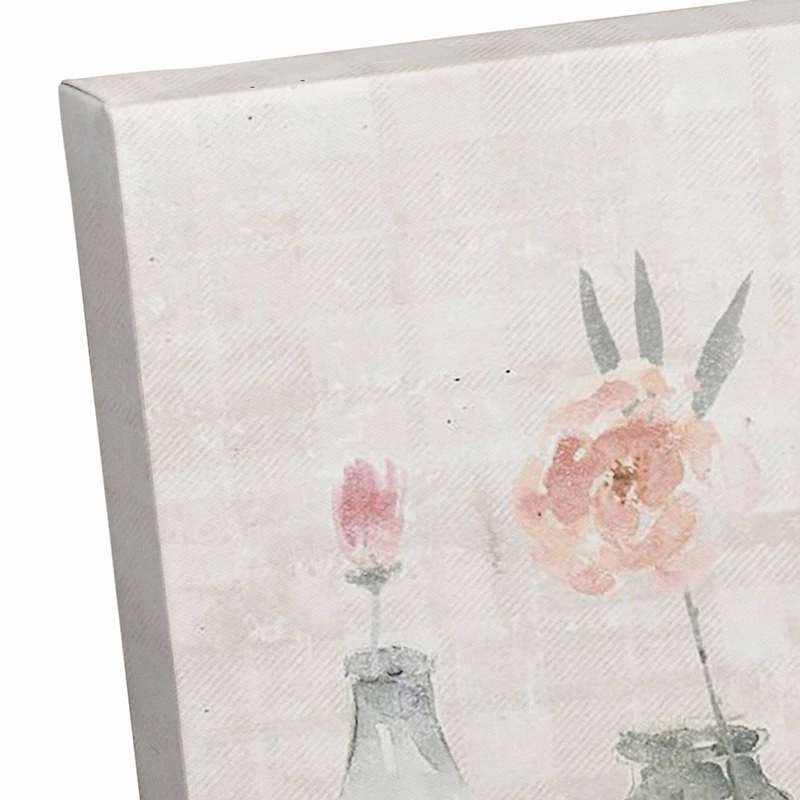 Soft Plaid Jars 11" x 14" Canvas Wall Art