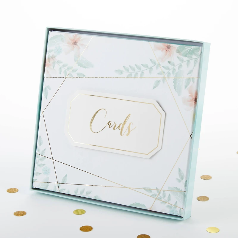 Kate Aspen® Geometric Floral Card Box