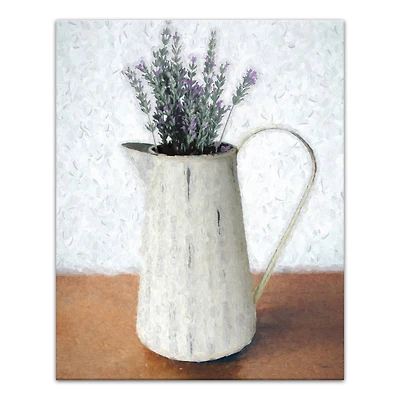 Lavendar Bundle in Pitcher 16" x 20" Canvas Wall Art