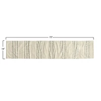 Hello Honey® 72" Gray Stripes Cotton Woven Table Runner