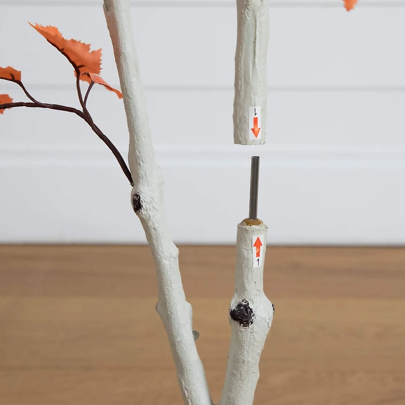 4ft. Autumn Paper Birch Artificial Fall Tree