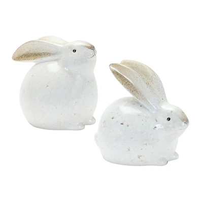 Terracotta Bunny Figurine Set, 4ct.