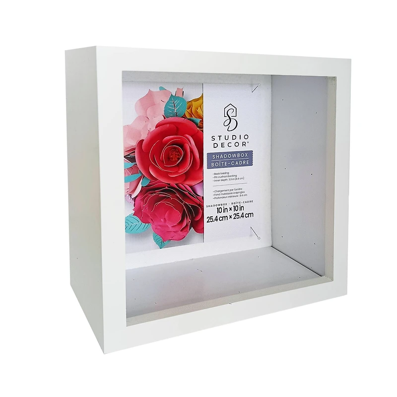 10" x 10" Flat White Deep Profile Shadow Box by Studio Décor®