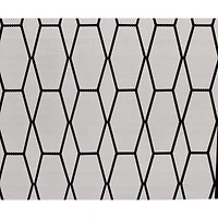 Black Metal Contemporary Fireplace Screen, 31" x 51" x 1"