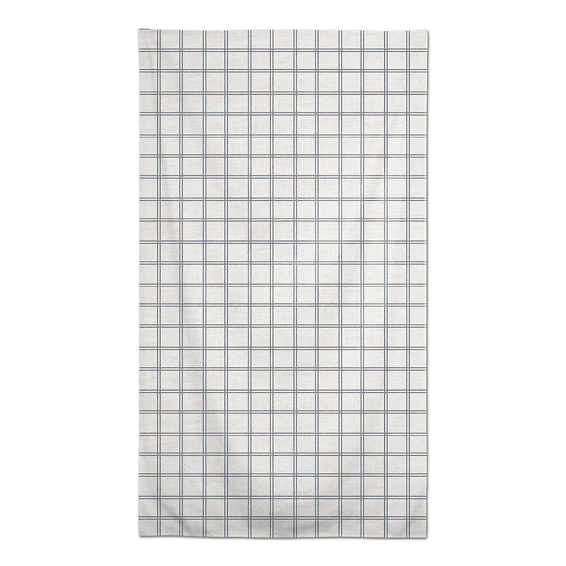 Slate Windowpane Pattern Tablecloth